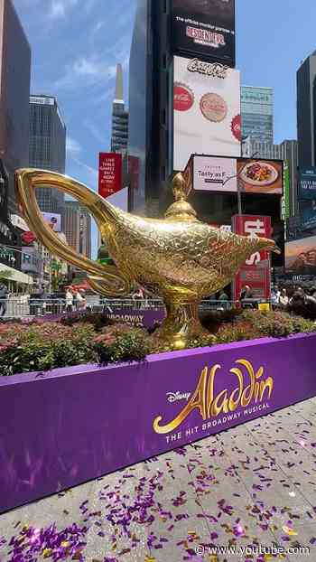 The iconic Genie’s Lamp has found a new home! #TimesSquare #NYC #Aladdin #AladdinonBroadway