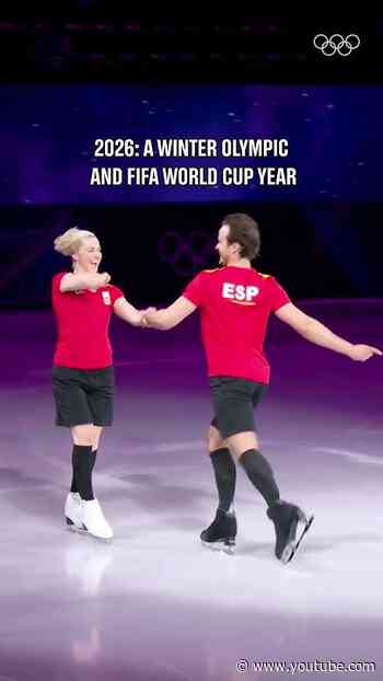 Olivia Smart and Tim Dieck were already in a World Cup mood at #MilanoCortina2026 in February. ⚽⛸️