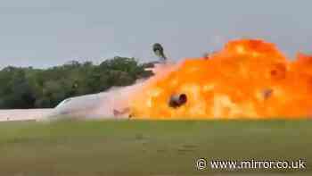 La Romana Airport crash: Plane erupts into huge fireball after landing in Dominican Republic