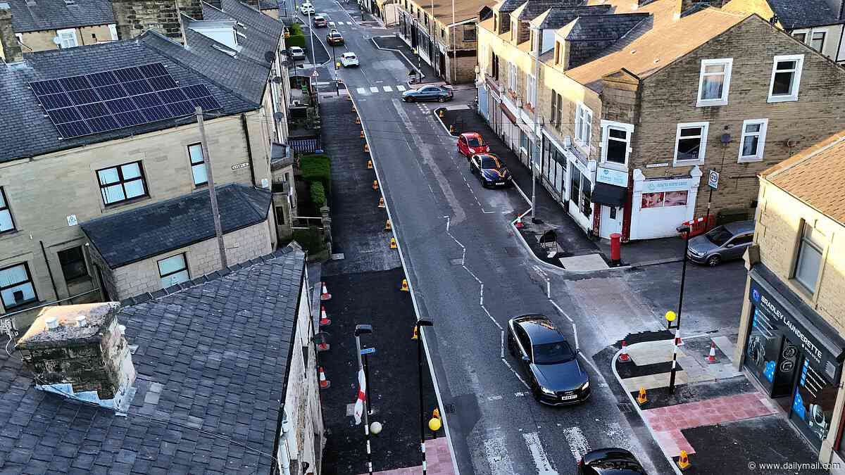 Traffic gridlock as council installs FOUR zebra crossings on 90-yard stretch of road: Fury as businesses lose trade and cars are stuck in long queues on town centre street