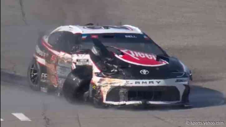 Christopher Bell and Chase Elliott Violently Collide at Michigan Causing Red Flag