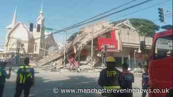 Terrifying moment buildings collapse as 7.8 magnitude quake hits Philippines