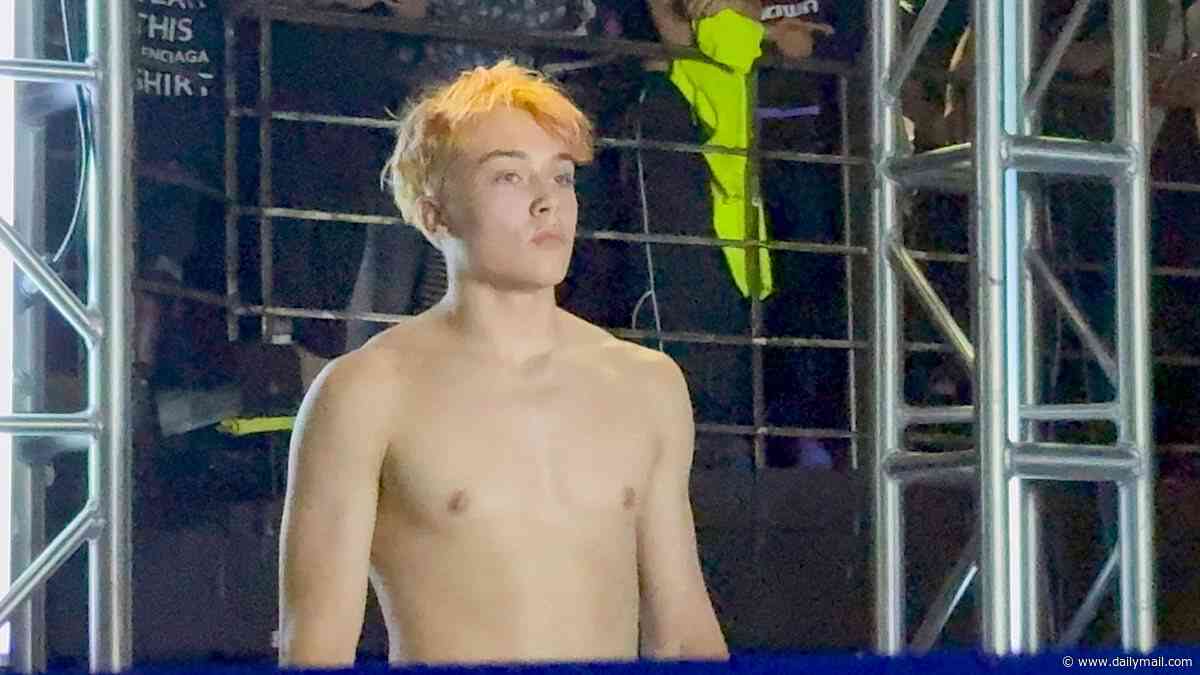 Angelina Jolie's son Knox channels estranged dad Brad in Fight Club... after dropping F-bomb in graduation speech