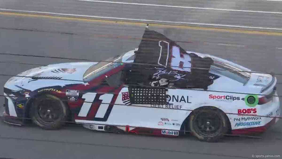 Denny Hamlin Honors Kyle Busch With Special Victory Lap and Flag After Historic Win at Michigan