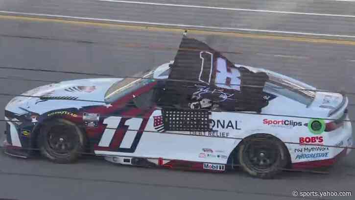 Denny Hamlin Honors Kyle Busch With Special Victory Lap and Flag After Historic Win at Michigan