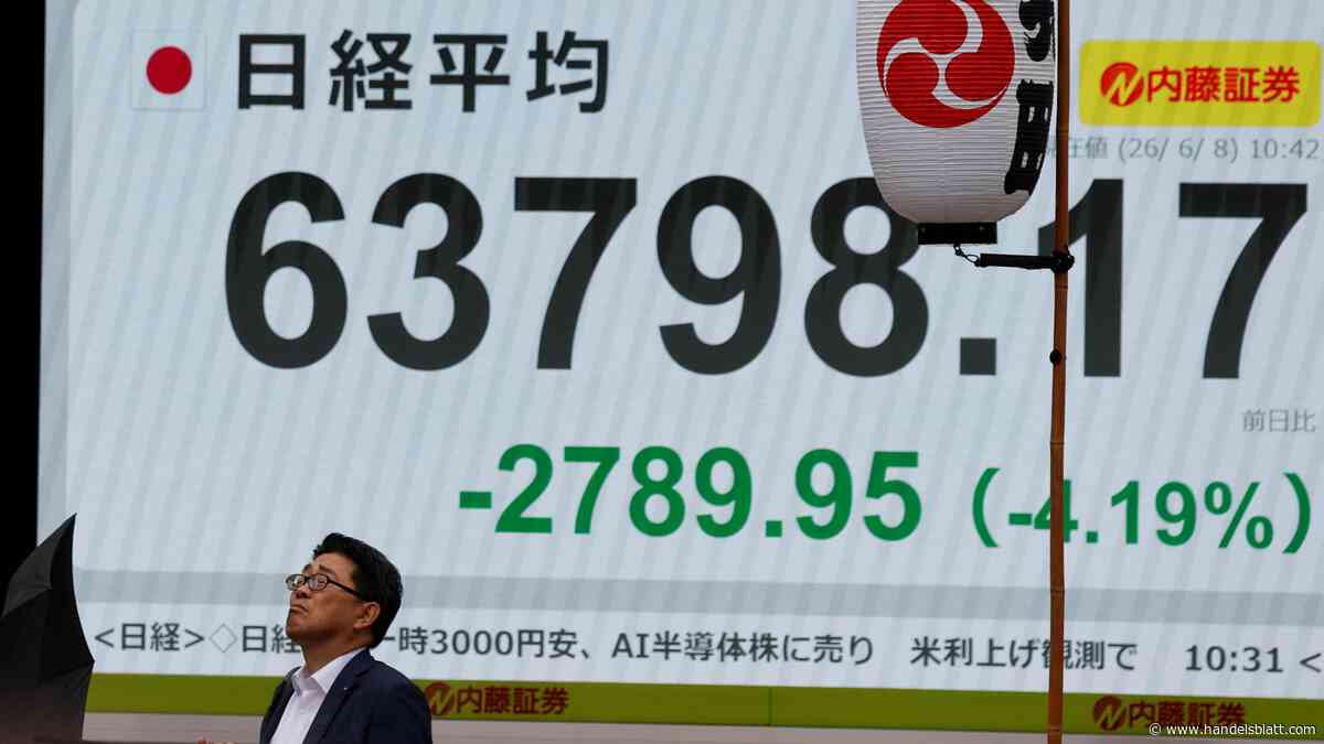 Nikkei, Yen, Hang Seng: KI-Sorgen und Nahost-Eskalation belasten Asiens Börsen