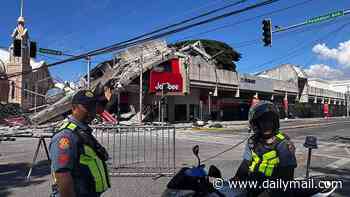 Huge magnitude 7.8 earthquake strikes the Philippines as buildings collapse and tsunami threat sends locals racing to higher ground