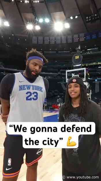 Agent ask what Mitchell Robinson what his message is for Knicks fans ahead of Game 3