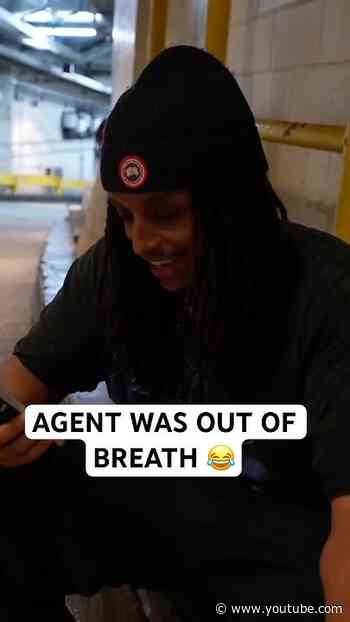 Agent was out of breath after walking up the MSG ramp 😂
