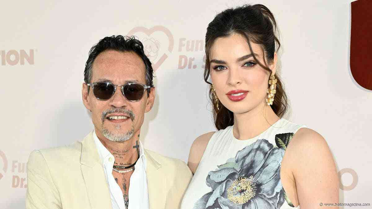 Marc Anthony's wife Nadia Ferreira debuts baby bump in lavish pink celebration ahead of daughter's arrival
