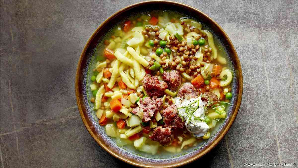 Linsen-Spätzle-Minestrone (fast) ohne Schnippeln
