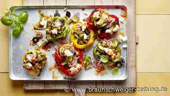 Gebackene Ratatouille im Paprikaschälchen