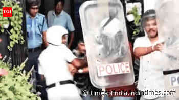 Kolkata police bring out fibreglass shield to guard against 'dim-ocracy'