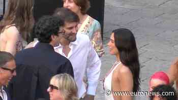 Dua Lipa and Callum Turner celebrate with guests at Sicily wedding party