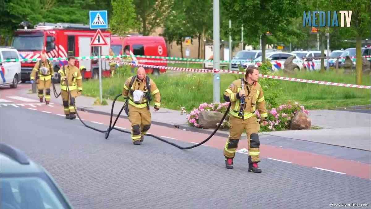 EOD stelt explosief veilig na plofkraak bij pinautomaat Reigerlaan Vlaardingen