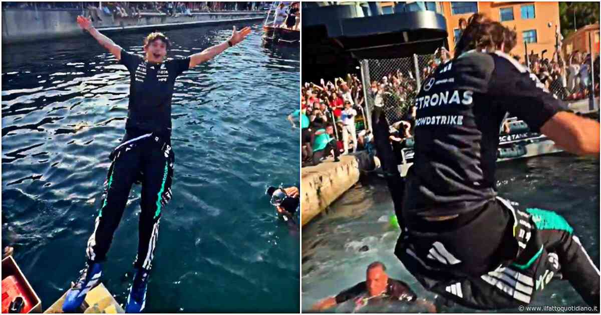 Un tuffo nel porto con papà Marco e un occhio al trofeo vinto: così Antonelli ha festeggiato dopo Montecarlo