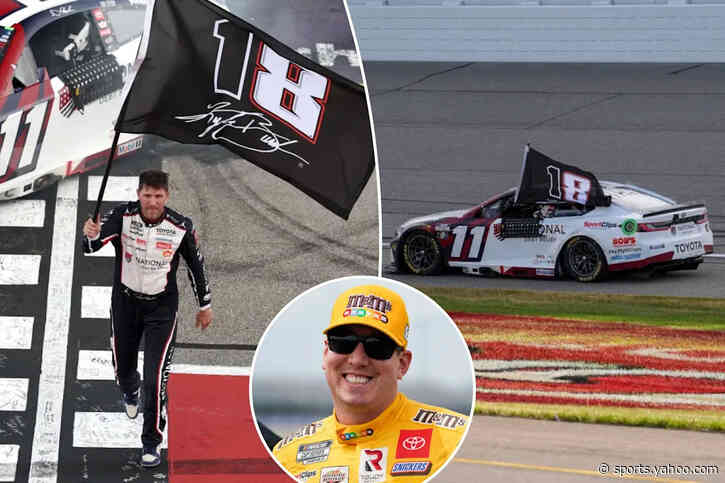 Denny Hamlin honors former teammate Kyle Busch after win at Michigan: ‘Taught me so much’