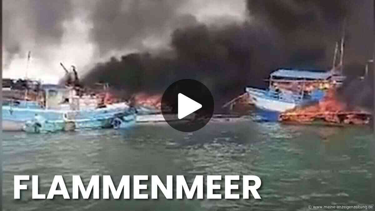 Video: Großbrand bricht in wichtigem Pazifikhafen aus – Zwei Verletzte