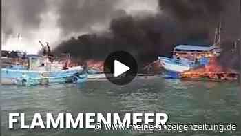 Video: Großbrand bricht in wichtigem Pazifikhafen aus – Zwei Verletzte