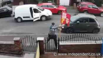 Andy Burnham shares footage of man tearing down campaign posters ahead of Makerfield by-election