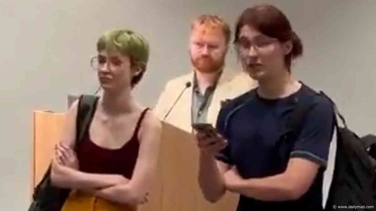 Moment Oxford University professor is forced to cancel lecture after pro-trans activists call him a 'bigot' and 'transphobic'