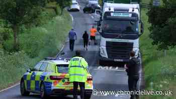 Two taken to hospital after van overturns in County Durham crash
