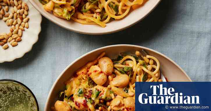 Rukmini Iyer’s quick and easy recipe for spaghetti with spring greens, butter beans and harissa | Quick and easy