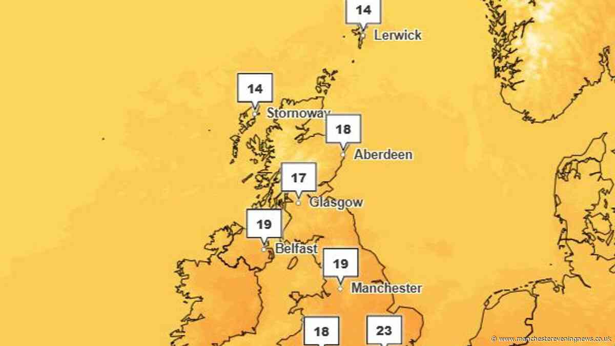 Met Office weather maps show when Greater Manchester temperatures will reach 25C
