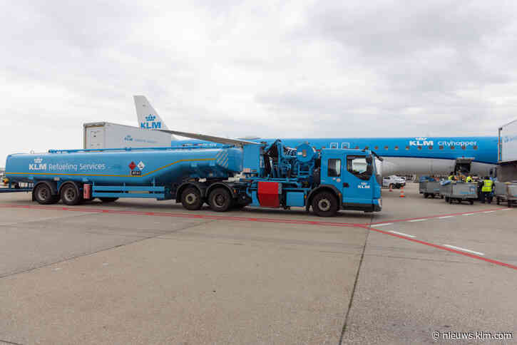 KLM voert passagiersvlucht uit naar Duitsland met een bijmenging van synthetische kerosine