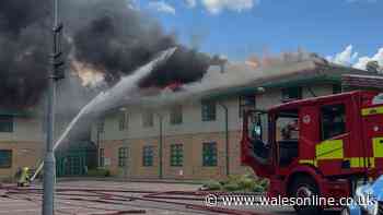 Huge fire tears through Valleys business centre - live updates