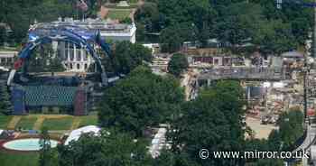 Donald Trump destroys White House with UFC Octagon and ballroom construction site - before and after