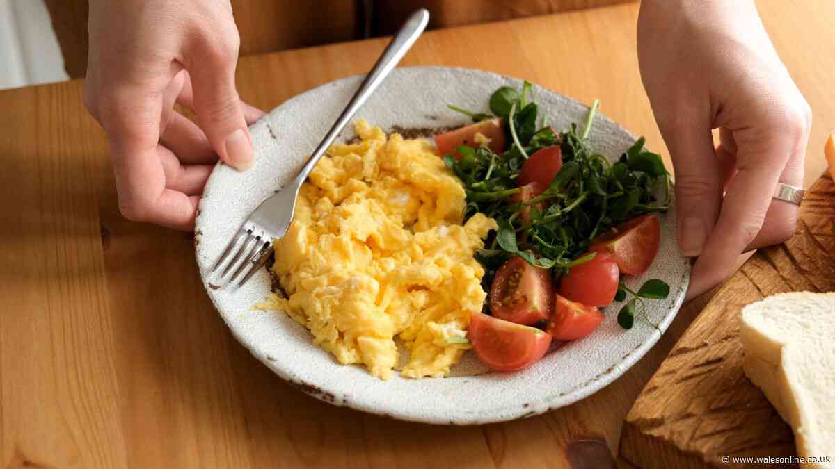 Scrambled eggs will be extra creamy if 1 common ingredient is added before cooking