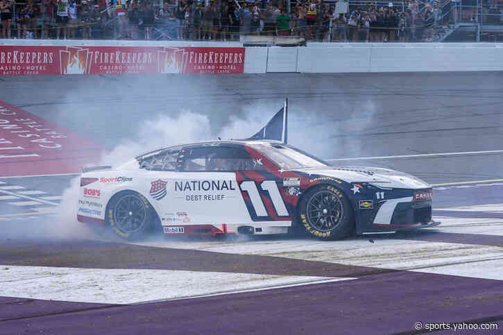 Denny Hamlin wins NASCAR Cup Series race at Michigan in June 2026