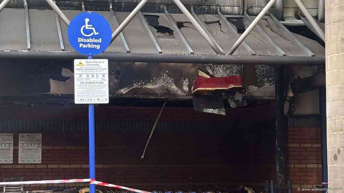 Fire wrecks front of Neath B&M store
