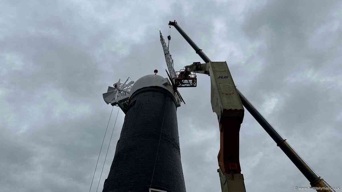Sails reinstated on iconic Skidby Mill following major restoration works