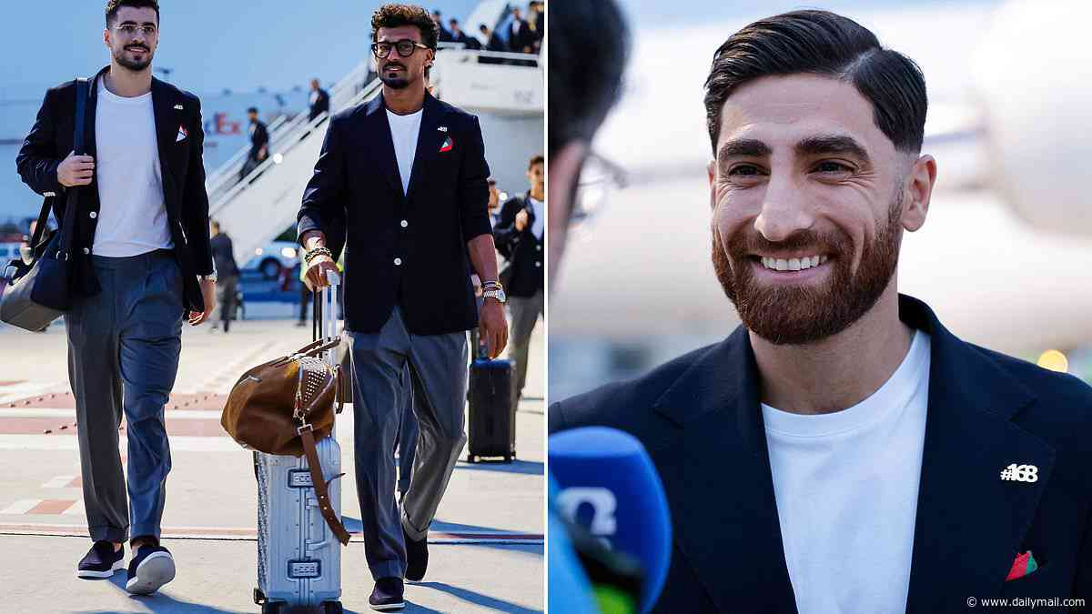 Iran's World Cup squad arrive in Mexico wearing badges paying tribute to 168 children killed in a US missile attack amid bitter visa feud with Trump