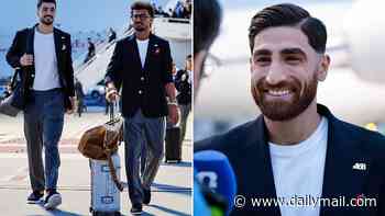 Iran's World Cup squad arrive in Mexico wearing badges paying tribute to 168 children killed in a US missile attack amid bitter visa feud with Trump