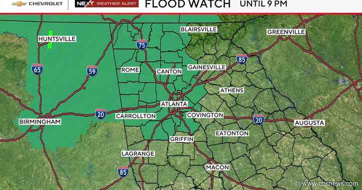Flood threat grows across Atlanta and North Georgia as rounds of heavy rain move in