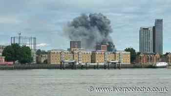100 firefighters tackle Bermondsey recycling centre fire as trains disrupted