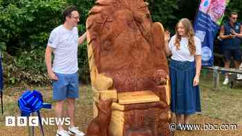 Wooden throne carved in memory of girl, 7