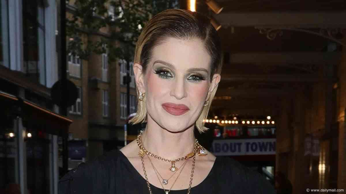 Kelly Osbourne looks elegant in a black gown as she arrives at Vivienne Westwood launch party after friends shared she's 'happy and healthy' following tough year