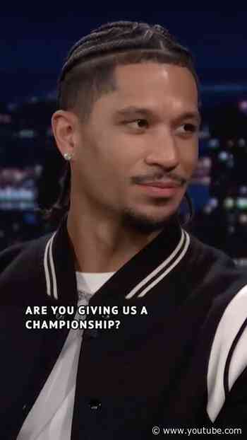#JoshHart is confident the #Knicks can win the championship this season 👀 #FallonFlashback