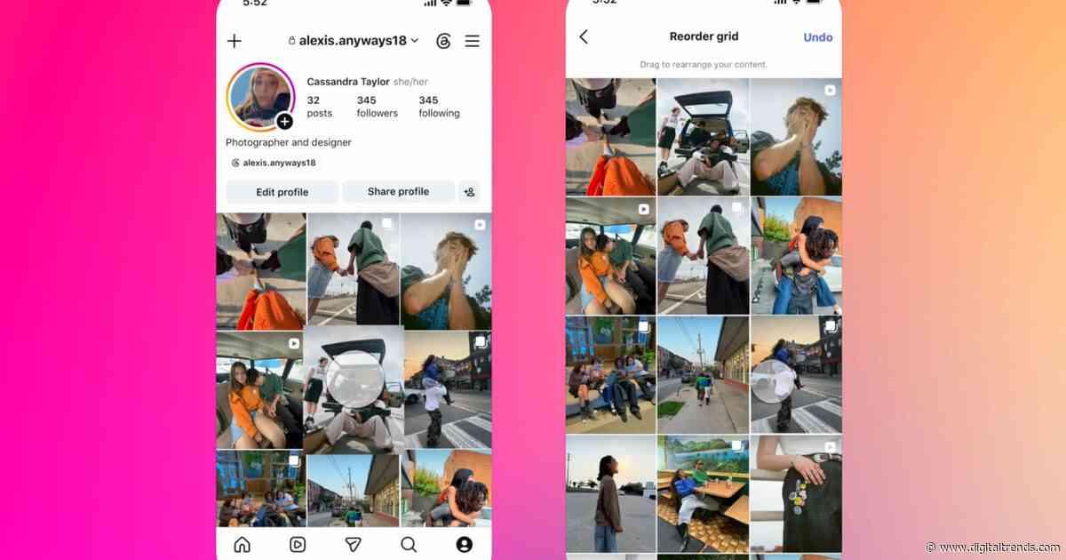 Instagram finally lets you rearrange your profile grid any way you want