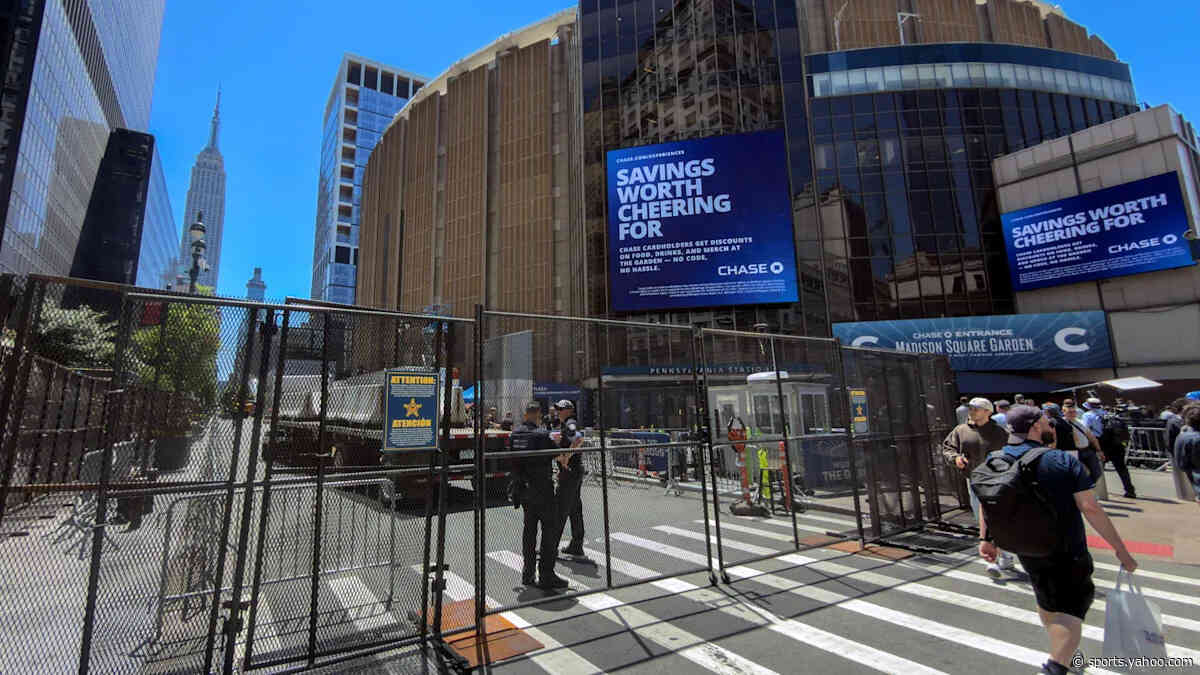 Roads blocked off, security heightened around Madison Square Garden with President Trump attending Game 3