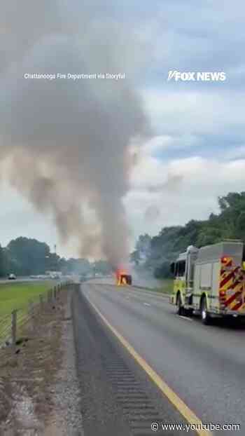 What started as a truck fire quickly turned into a fireworks show...