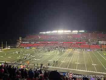 Fans searched for cover at TD Place. Soon, there will be less of it.