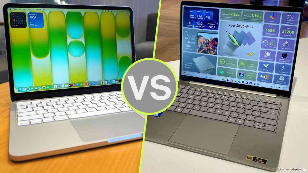 MacBook Neo vs. Acer Swift Air 14: I've used both budget laptops - this model clearly wins