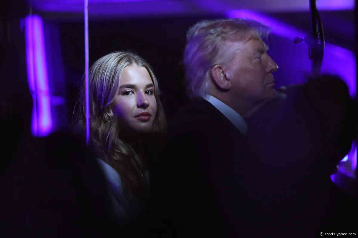 Who is sitting with President Trump at Knicks-Spurs NBA Finals game?