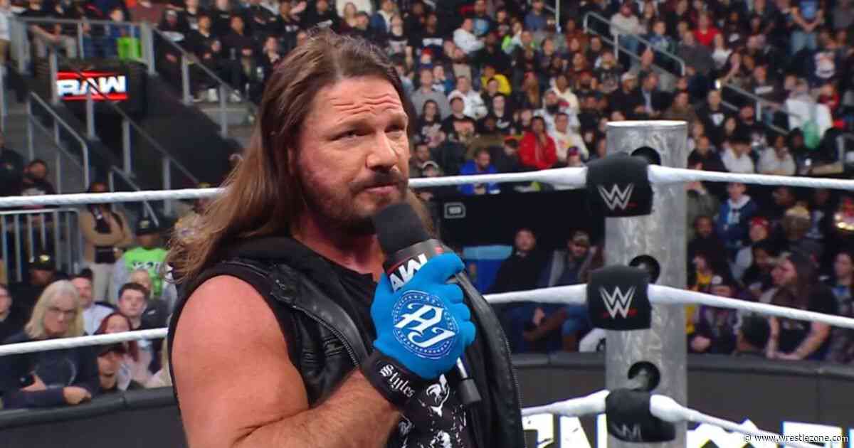 AJ Styles Says WWE Would Be Dumb to Ignore RAW Star’s Momentum