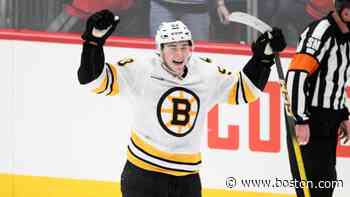 Patrice Bergeron likes what he sees from young Bruins center Fraser Minten